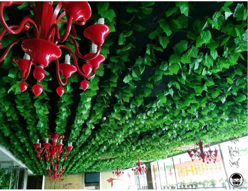 仿真花藤花藤蔓藤假花藤条客厅装饰花葡萄叶绿叶藤条吊顶楼梯空调管道