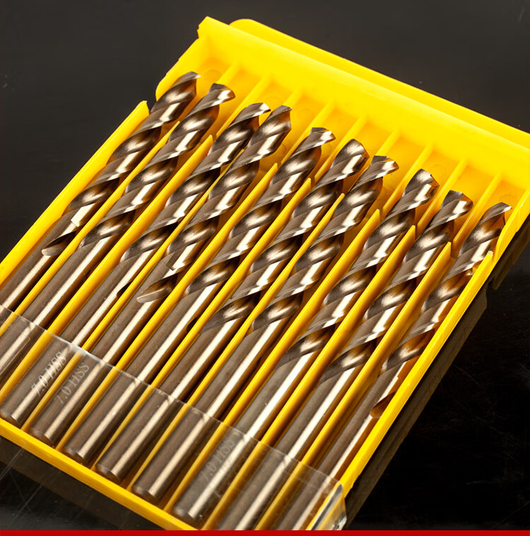 麻花钻头含钴钻头直柄不锈钢钻铁金属钢铁打孔合金转头1mm10支装