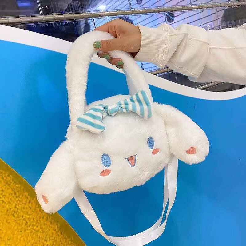 玉桂狗包包日系洛丽塔女毛绒新款大耳狗玉桂兔可爱少女手提斜挎包冬