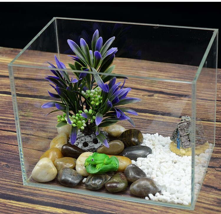 小鱼缸造景套餐仿真水草背景假山海螺摆件水族箱植物布景鹅卵石 45-a