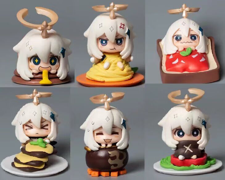 美食6款派蒙应急食品盲盒6款q版可爱公仔游戏周边手办摆件玩具动漫潮