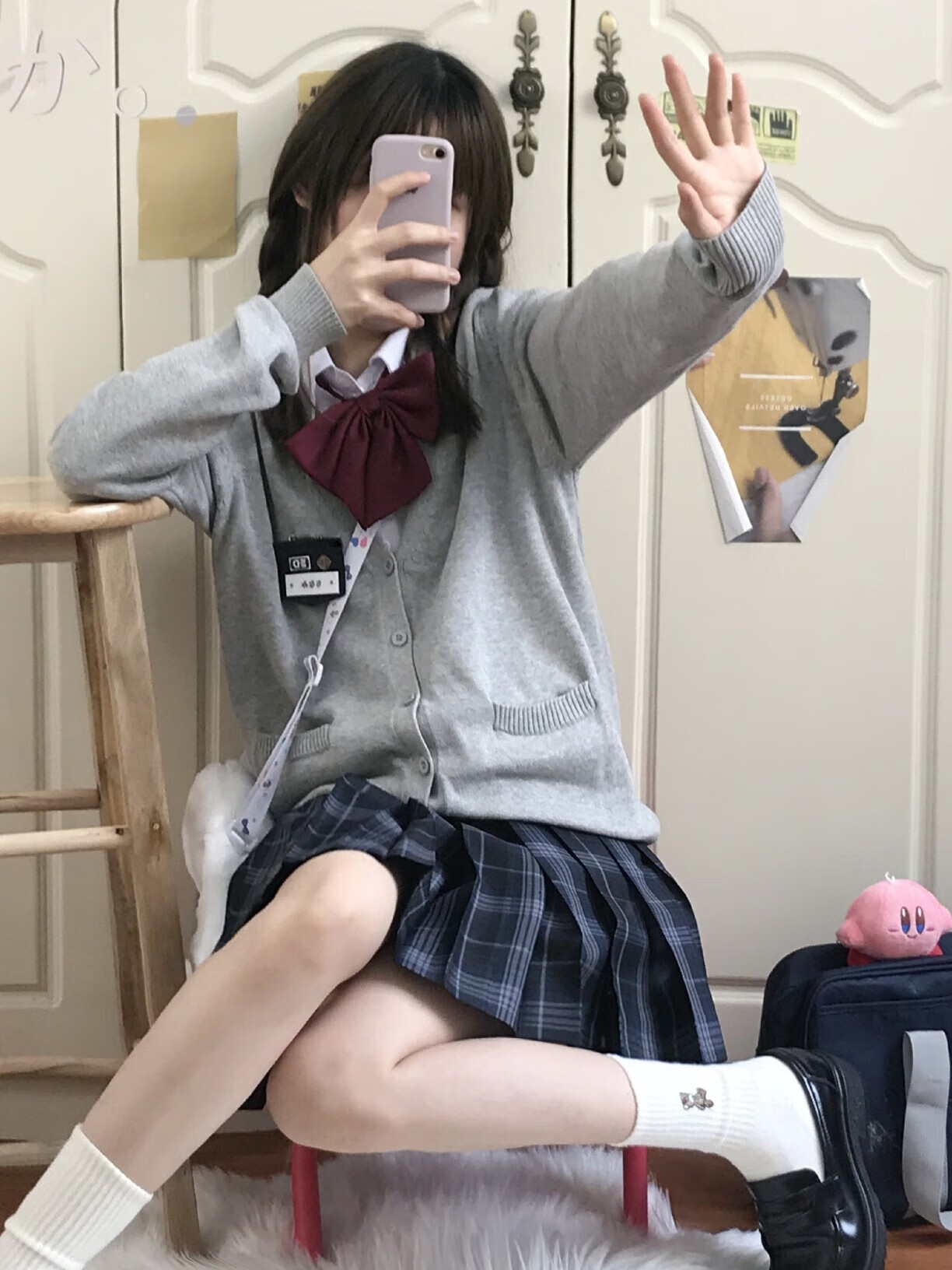 jk制服秋冬半身裙日系套装毛衣开衫外套学生校服学院风开衫裙冬季女