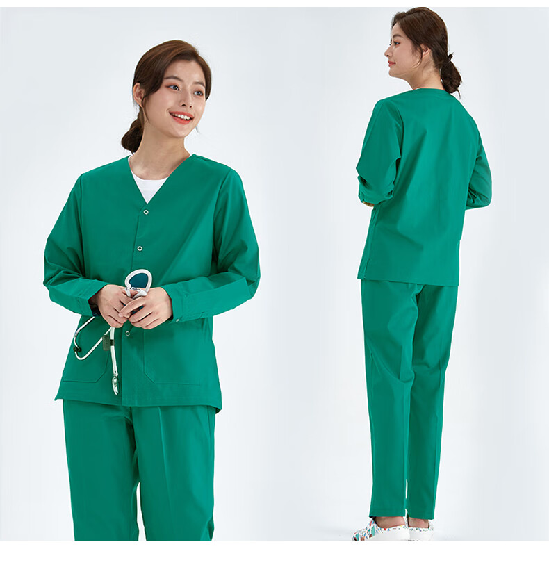 嘉佐适洗手服洗手衣手室女长袖刷手服手衣护士服急救巡回服工作服男