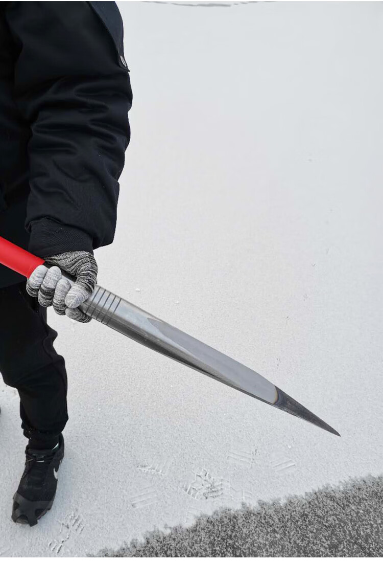 冰镩子凿冰打冰洞神器冰钏大号冰川子锚鱼装备锰钢手工锥破冰工具