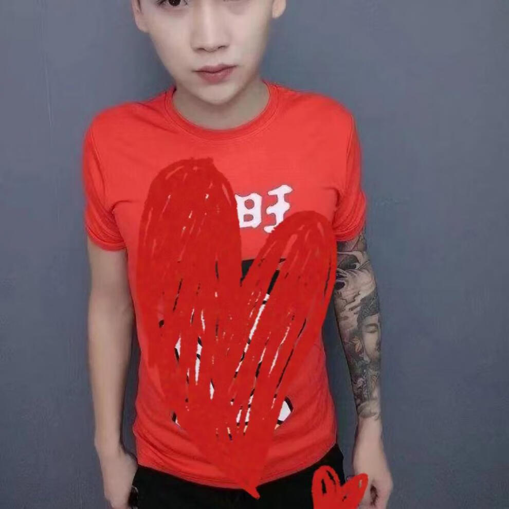 绝福旺仔衣服精神小伙紧身衣旺旺套装儿童三件套鞋带短袖修身夏季冰丝