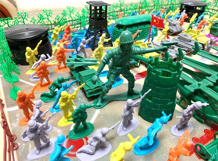 小兵人大战玩具二战经典兵人大套装打仗军事沙盘玩具士兵怀旧小兵人