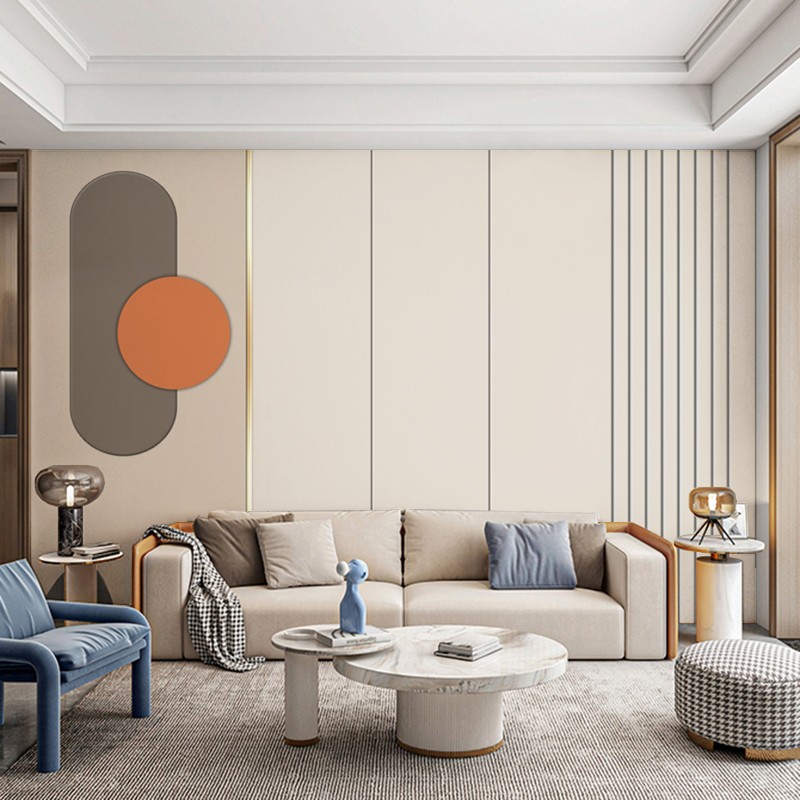 新型竹木纤电视背景墙 竹木纤维集成墙板客厅电视背景墙北欧装饰现代