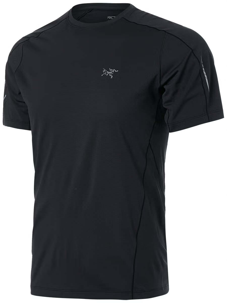 海外直邮arcteryx始祖鸟男款户外运动休闲短袖t恤黑色xl
