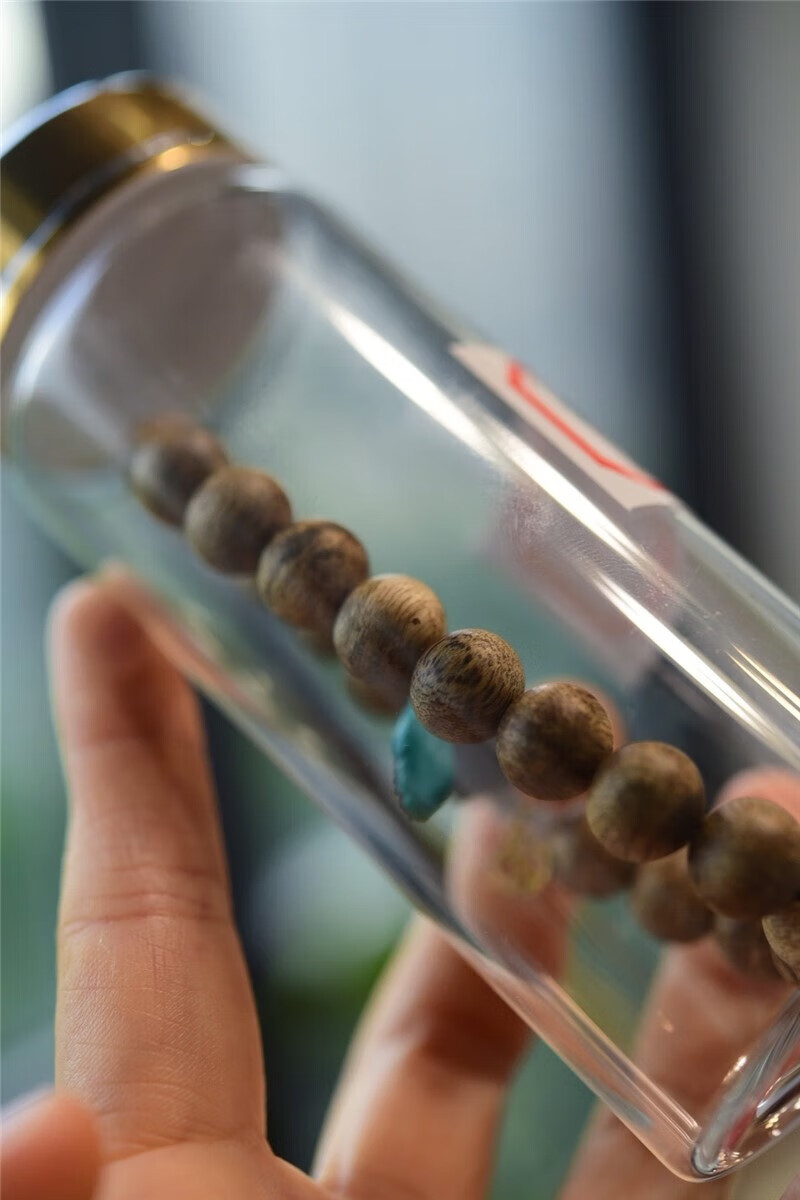 福禄虎惠州奇楠沉香料油脂丰富分白沉香手链定制款 奇楠素串10mm 12mm