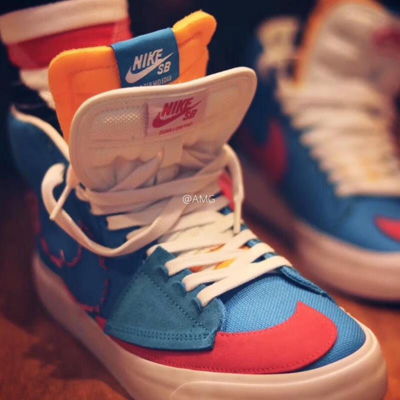 双舌sb blazer mid edge 开拓者 拆线大钩 解构板鞋 ci3833-100 白色