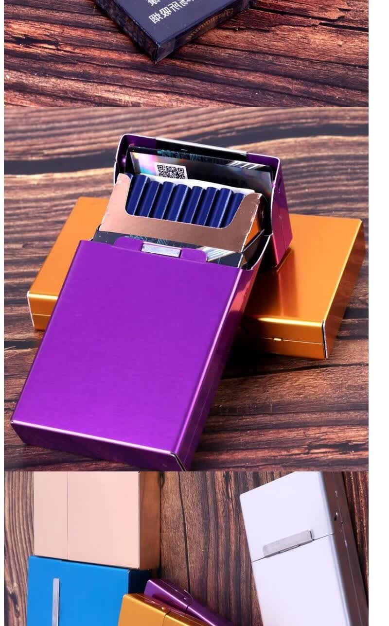 女士细烟烟盒铝合金创意便携男士个性文字20支装装烟神器 红色芙蓉王