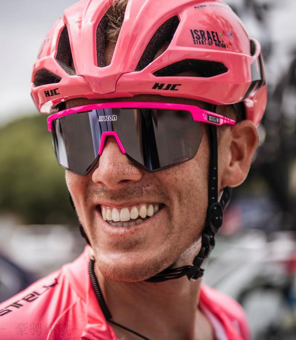 意大利scicon aerowing环法骑行眼镜公路山地轮滑跑步运动眼镜 黑框红