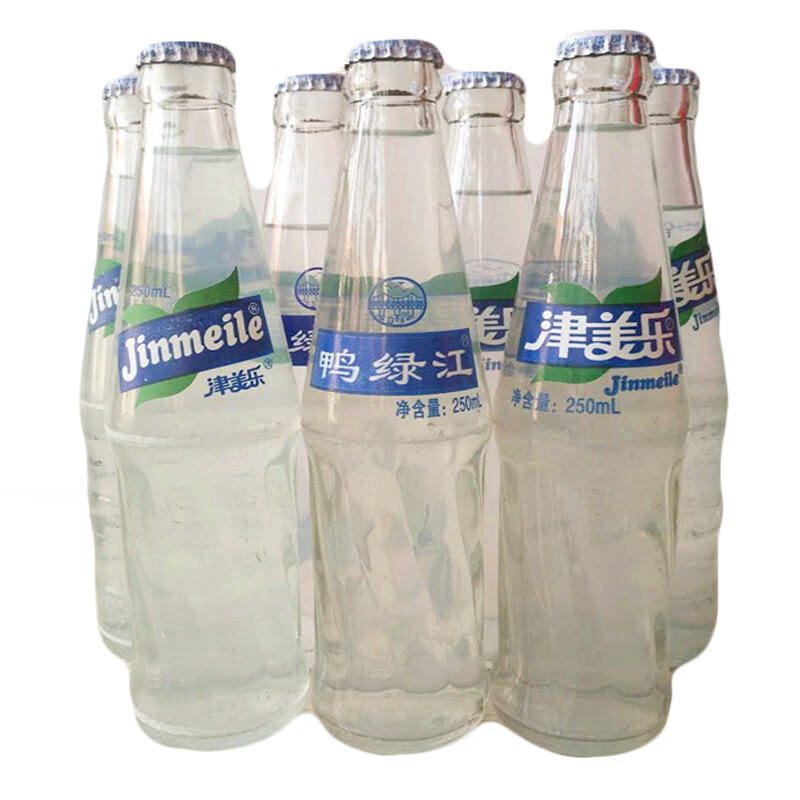 玻璃瓶津美乐汽水丹东鸭绿江牌大荔枝口味怀旧汽水碳酸饮料6瓶装两种