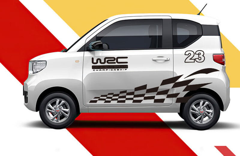 适用于五菱宏光迷你mini ev车贴装饰宝骏e100贴纸 e200拉花 科莱威