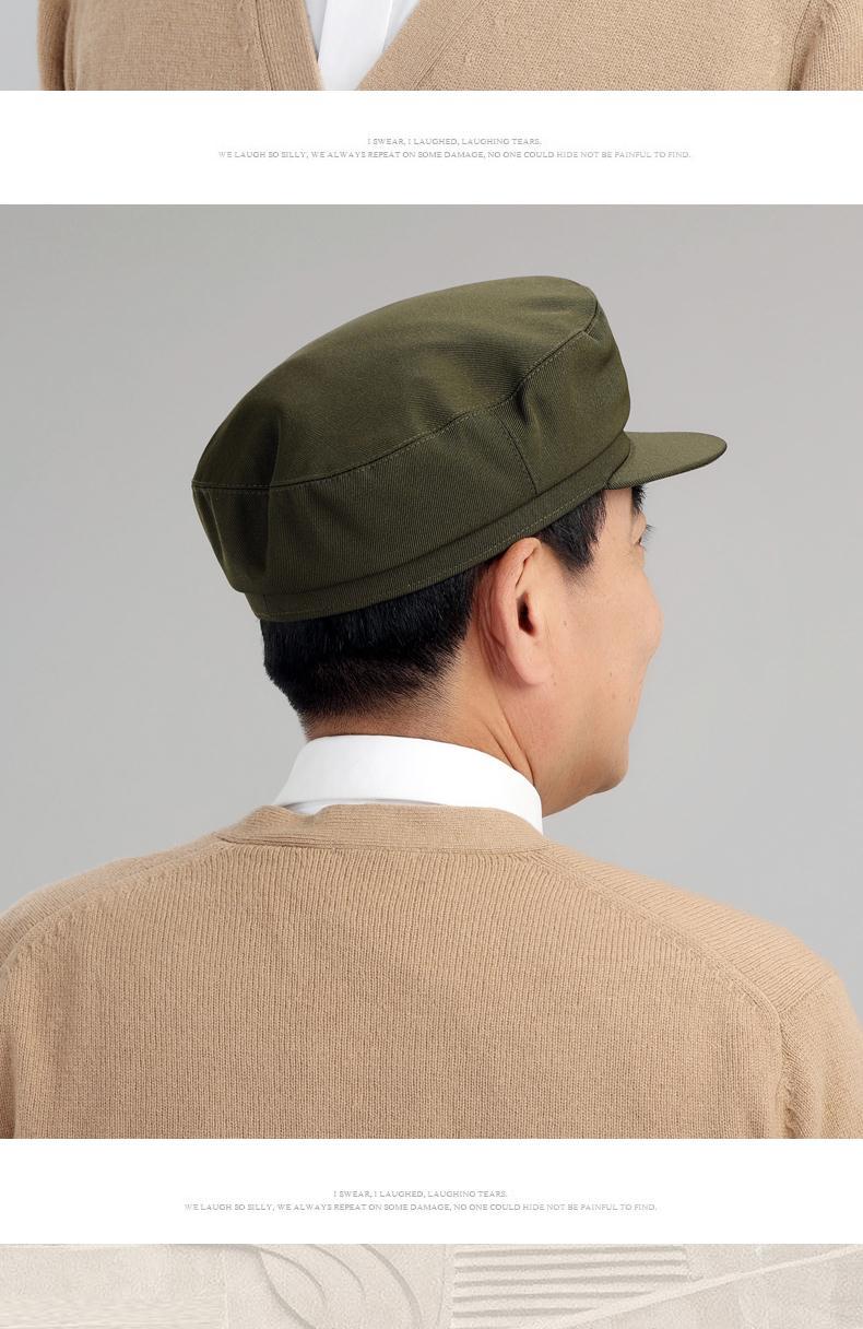 喜圣多新品老式中山帽老式中山帽子青年军帽军绿色春秋中老年马裤呢