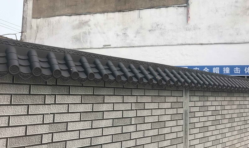 一体仿古瓦树脂瓦屋檐装饰塑料瓦古建门头瓦围墙瓦琉璃瓦片小青瓦大翘