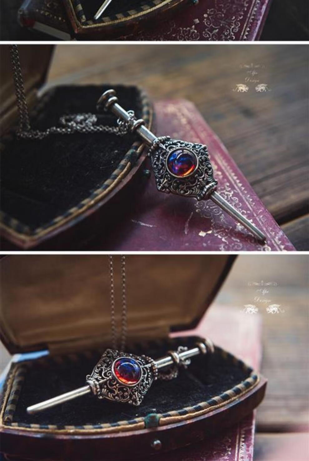 矢向 哈利波特联名项链ggad血盟项链银魔法吊坠神奇动物在哪里周边饰