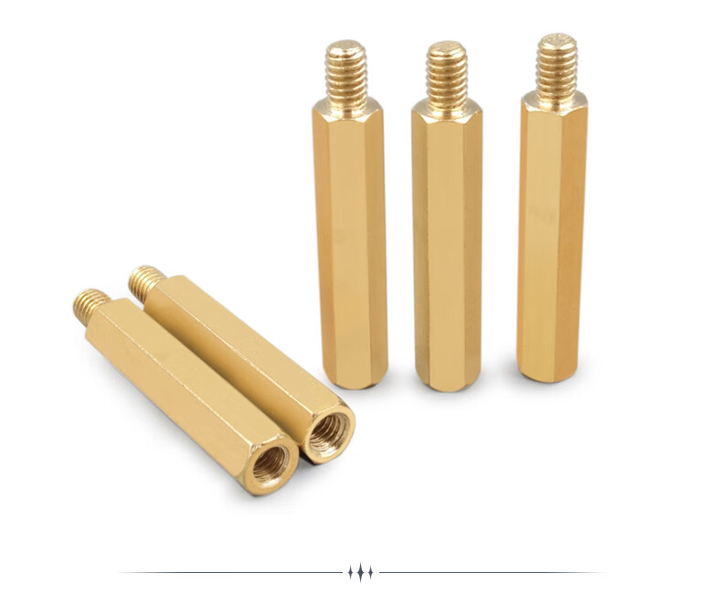 六角铜柱铜螺柱m3机箱主板固定螺丝电路板接线铜单头隔离柱铜支柱 m3*