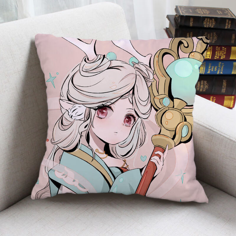 遇见神鹿瑶周边抱枕王者荣耀英雄游戏皮肤照片午睡枕学生礼物定制 方