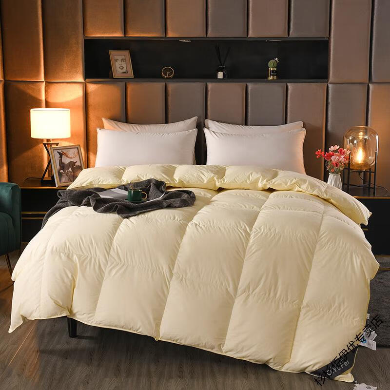 杉杉羽绒被子冬季加厚保暖轻奢纯色白鹅绒羽绒被子单人双人学生宿舍