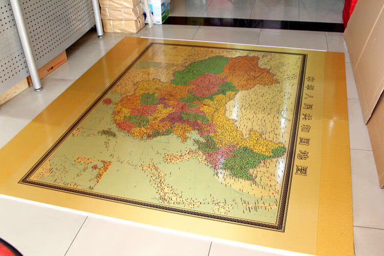 诗华歌迪 铜版画中国世界地图大厅办公室会议室壁画金属装饰画开业