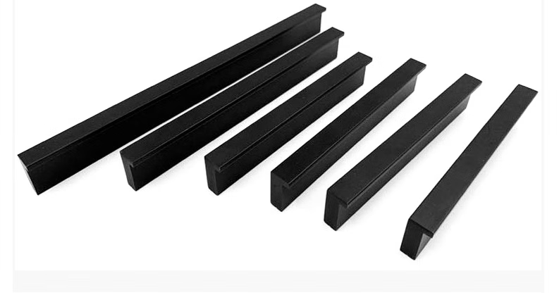 铝合金一米加长通顶衣柜长拉手酒柜橱柜把手抽屉黑色柜门拉手 1080哑