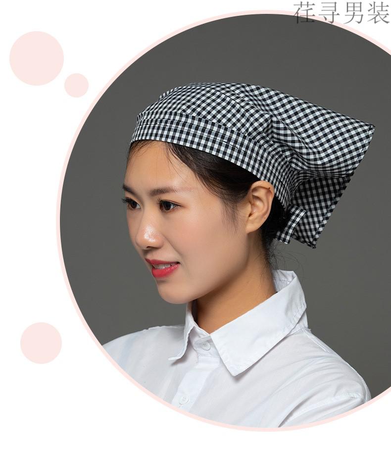 厨房头巾帽子防油烟女款餐厅服务员三角男火锅店包头帽卫生工作帽桔色