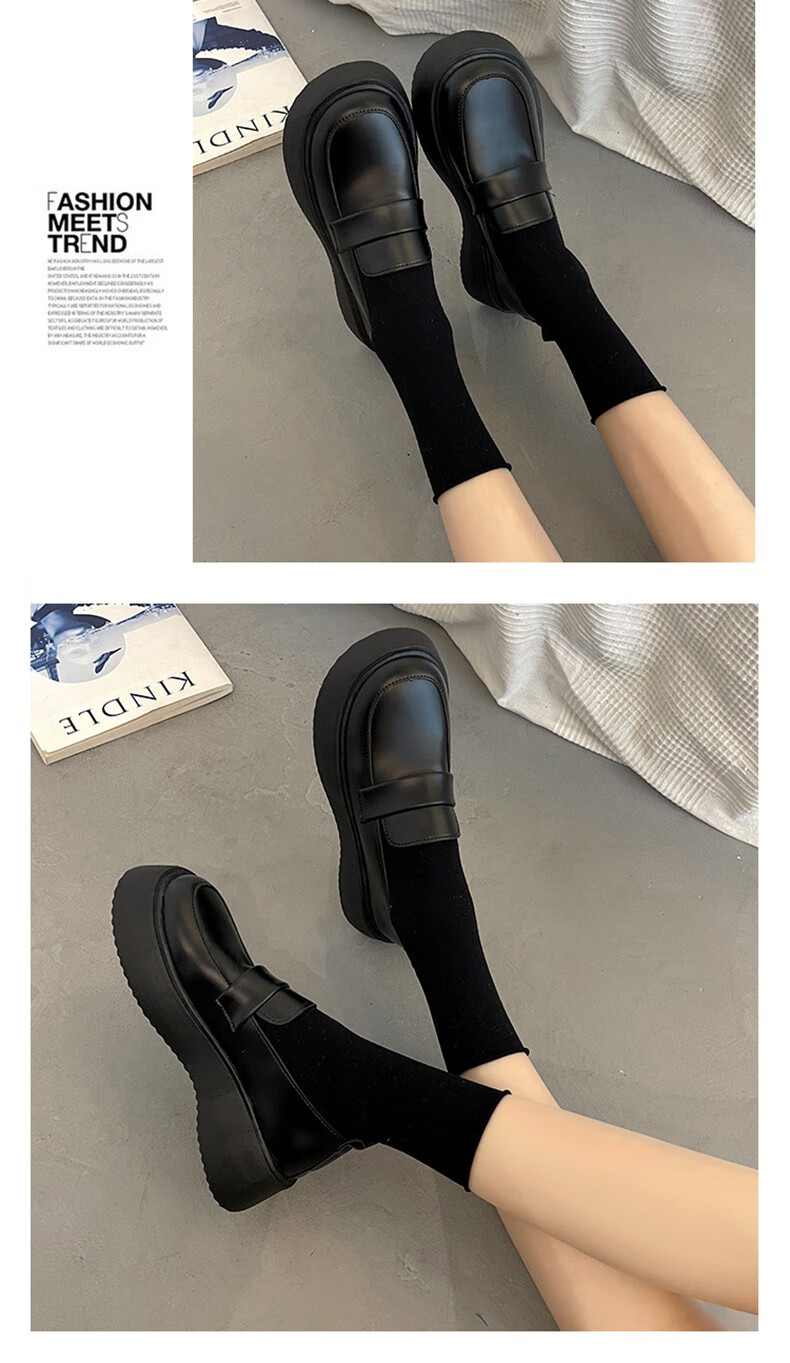 时尚新款鞋靴大头鞋jk日系可爱女生穿的小皮鞋英伦风厚底少女春秋季单