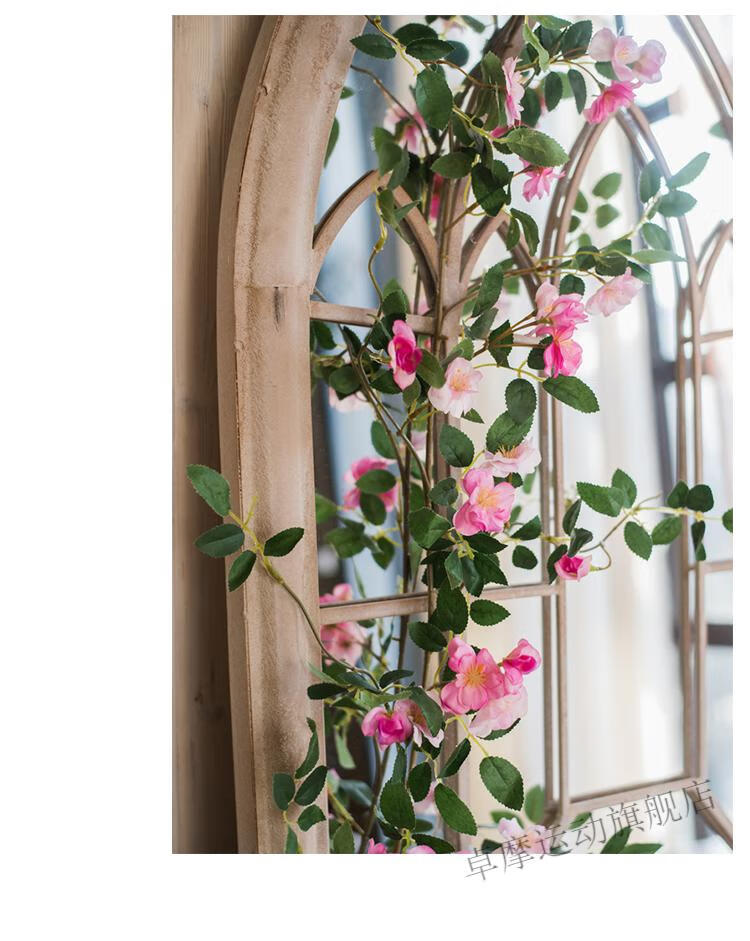 京选好货拱门仿真花掬涵蔷薇藤系列缠绕玫瑰藤蔓仿真花墙面垂吊花艺