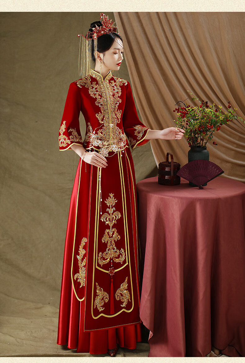 罗马圣仕秀禾服2022新款夏季薄款中式婚纱结婚嫁衣礼服新娘敬酒出阁服