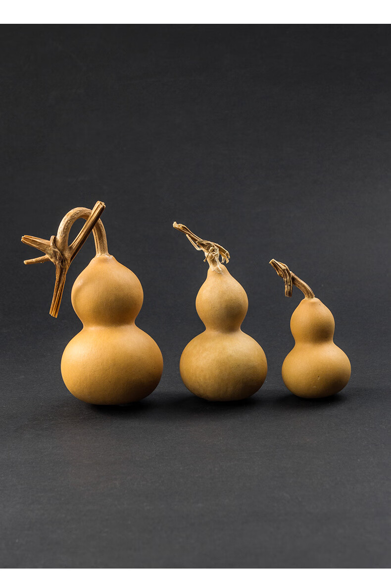 葫芦文玩包浆 文玩手捻葫芦摆件盘完小号天然包浆带龙头紫皮老葫芦手