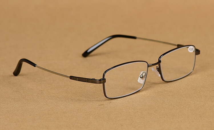 水晶老花镜男女石头超轻高舒适清耐磨全框东海记忆眼镜深灰色镜框200