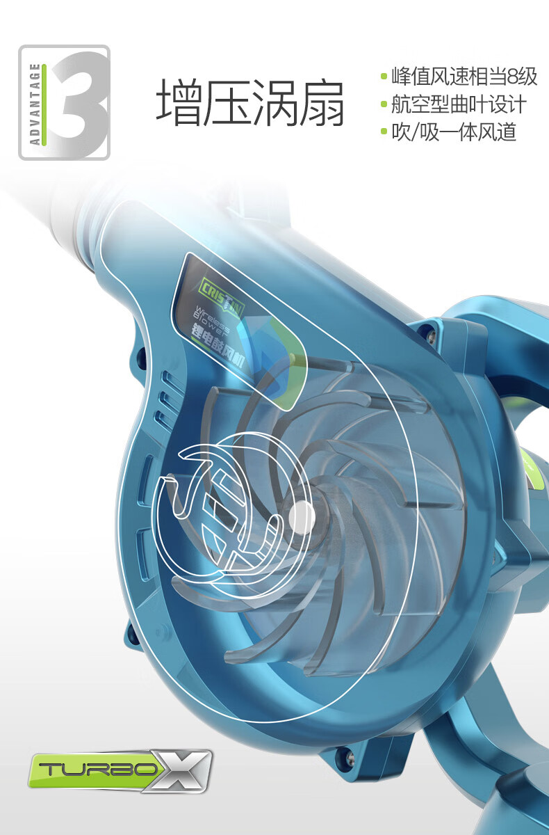 克里斯汀鼓风机锂电吹风机充电式吹灰机吹尘枪除尘器电脑清灰吹吸两用