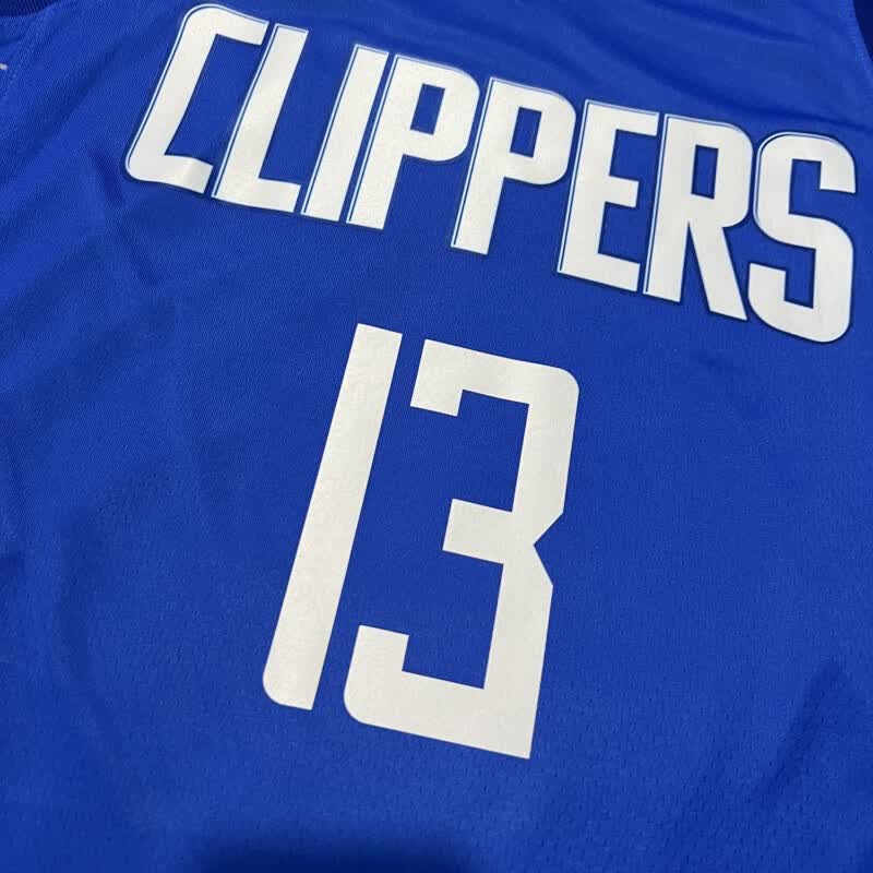 同款保罗乔治球衣快船 快船队13号保罗乔治球衣2伦纳德拉丁黑奖励版