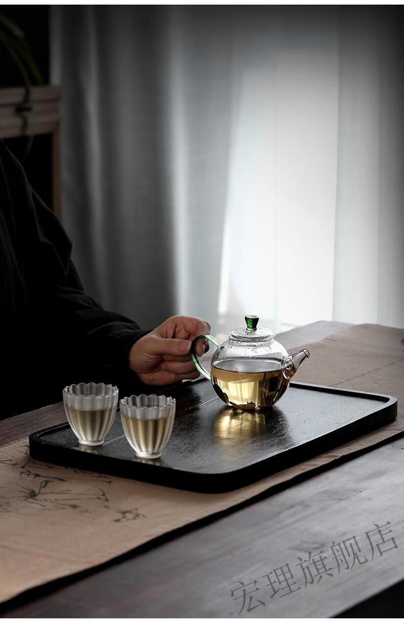 一人喝小茶壶一人用可加热玻璃单壶对嘴迷你泡茶壶办公室过滤茶具