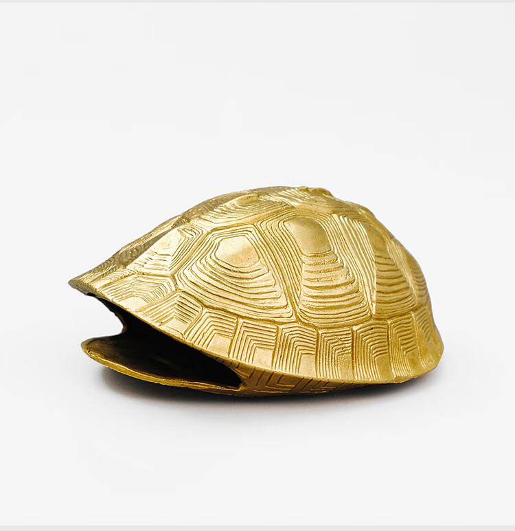 算卦工具龟壳算卦 龟壳摆件手摇铜龟甲富甲天下手把件道具铜乌龟板