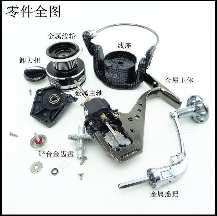 e猎鱼王全金属20轴无间隙渔线轮双轴海竿纺车轮路亚轮鱼线轮音然ha全