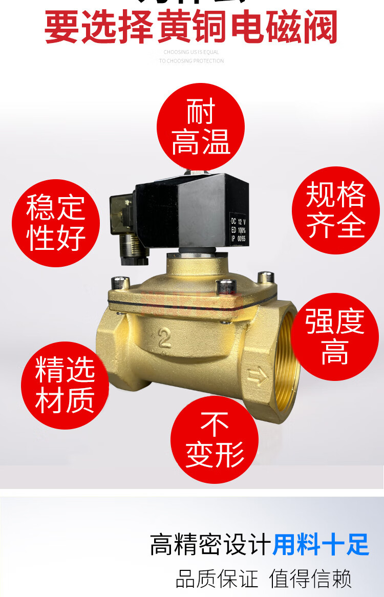 电动洒水车电磁阀环卫洒水车12v黄铜电磁阀车载24v阀门莱邦dn50黄铜