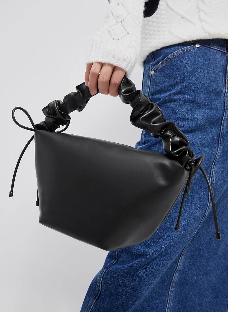 ck 女包 官方官网【ale】初秋ck2-20781648女士褶皱蝴蝶结手提单肩包