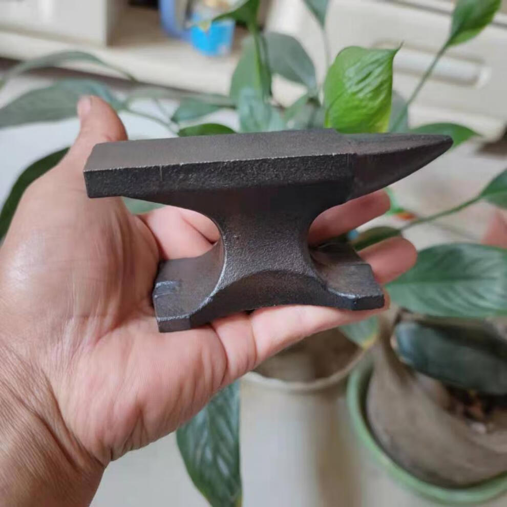 民俗老铁器仿古桌面羊角铁砧diy手工袖珍砧垫铁砧子摆件 铁砧子摆件