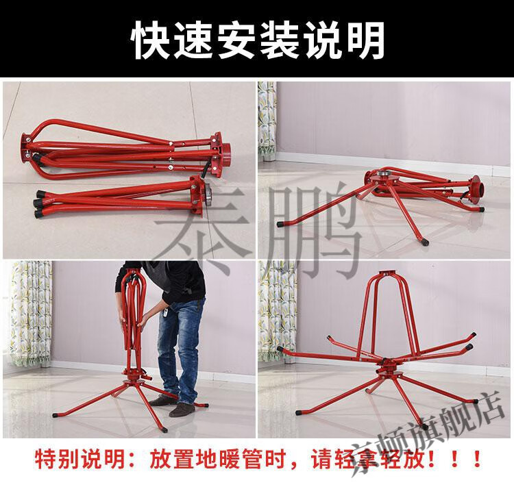 地暖放管器放管架子轴承款盘管器地热管地暖管安装工具支架电缆线双