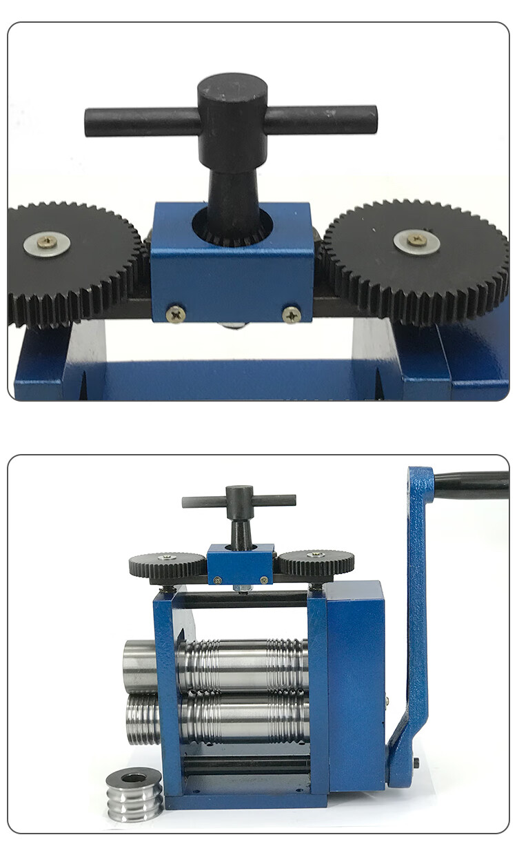 欧式压片机小型手动首饰手摇压条机半圆压线金银加工工具设备压片机