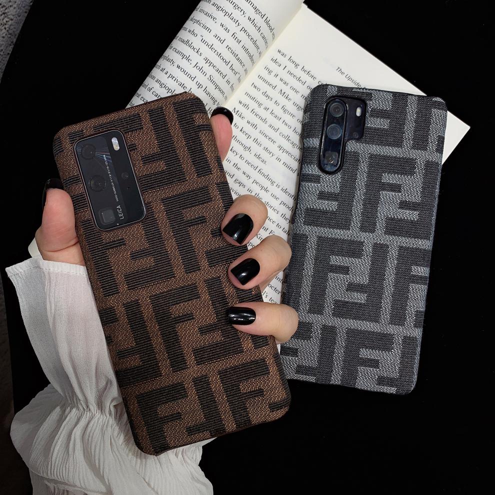 荔新 潮牌fendi简约mate30适用华为p40pro 手机壳p30布面mate2 mate30