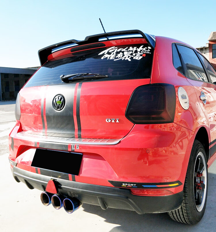 诺纳适用polo尾翼1119款大众波罗改装顶翼20款新poloplus运动款大车