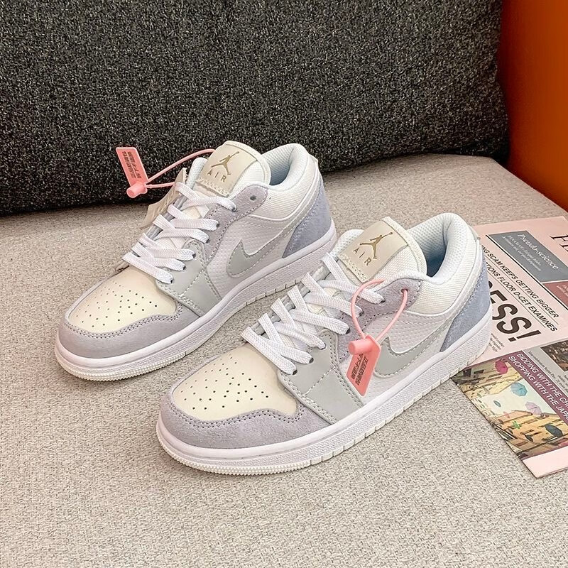 aj1lowparis巴黎紫罗兰韩版百搭男女学生运动休闲低帮板鞋 aj小巴黎