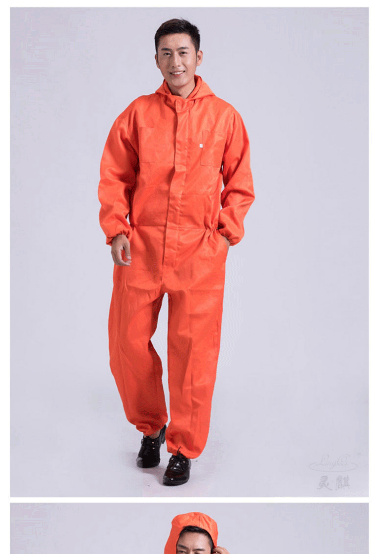 caseyboy夏季薄连体工作服耐脏汽修喷漆连体衣带帽耐脏一体服上班迷彩