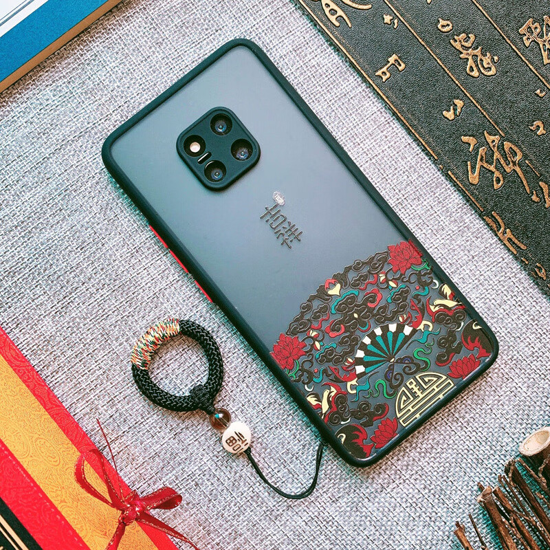 威布斯适用华为mate20pro手机壳中国风国潮磨砂浮雕男女华为mate20