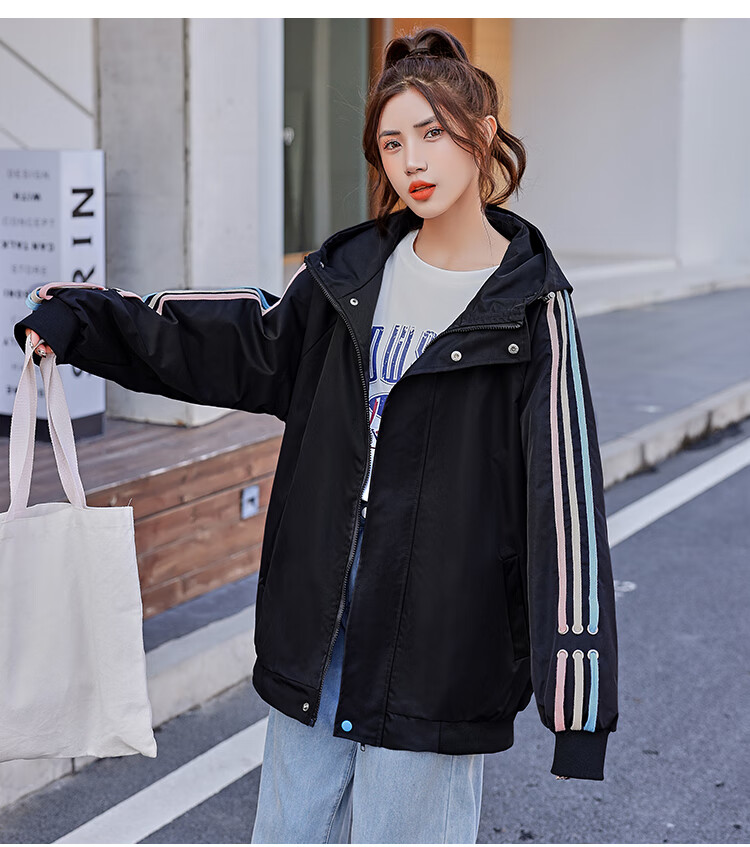 夕薇美夏季新品高中生学生春季外套青少年女初中女生工装女2022新款连