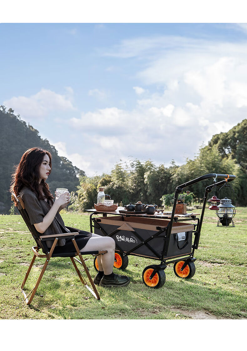 北欢挪客同款露营车野餐车折叠露营手推车钓鱼拉杆车买菜车牧行户外