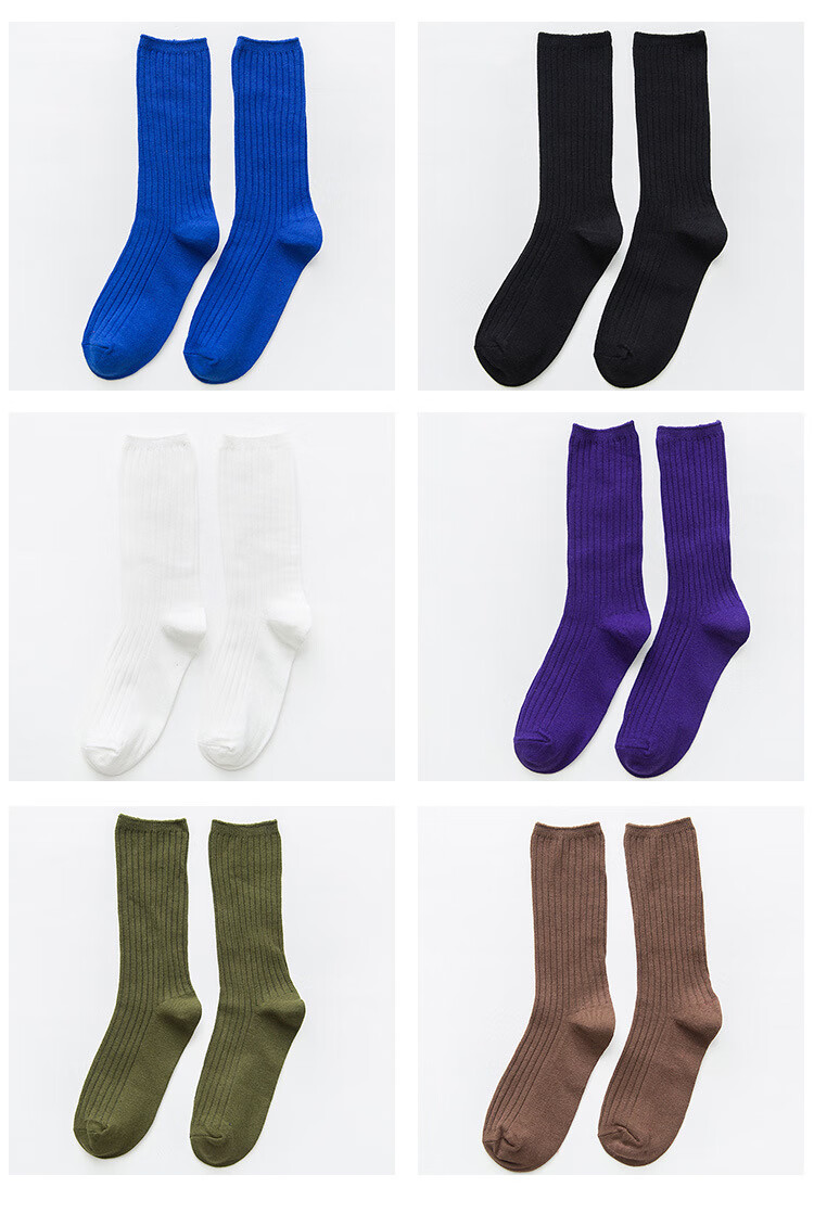 德慧雅女士春秋冬季舒服的袜子堆堆袜女春袜子女色棉中筒袜日系韩版